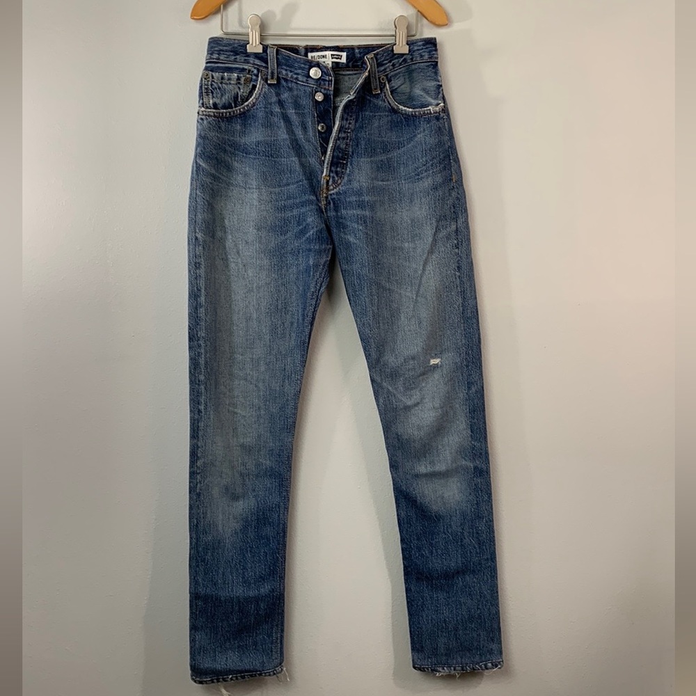 Re/Done Levi’s High Rise Blue Jeans